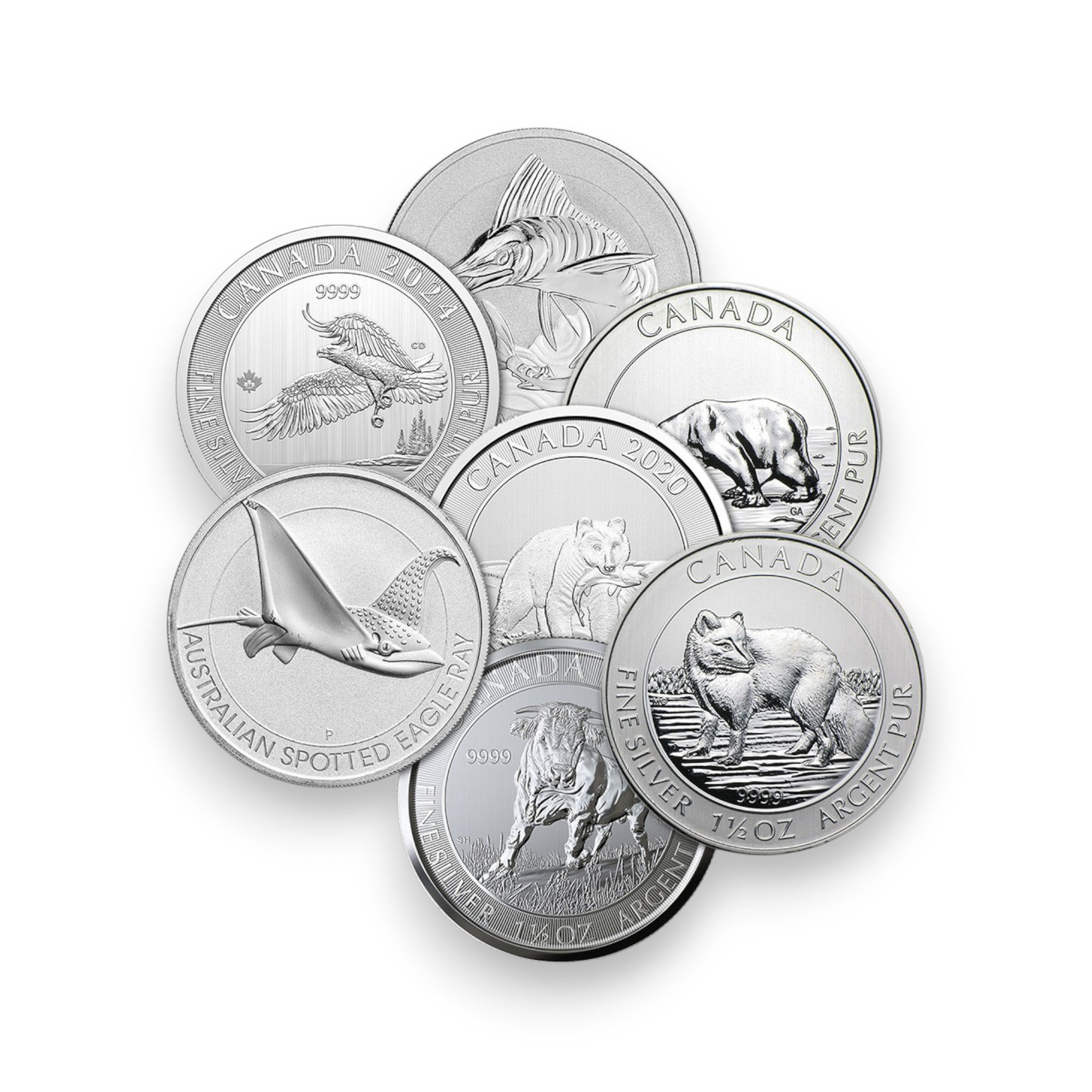 Buy 2020 1.5 oz Canadian $8 North American Bald Eagle Silver Coin